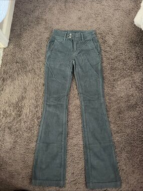 American Eagle Outfitters Corduroy Flare Pants in Teal Green (000)